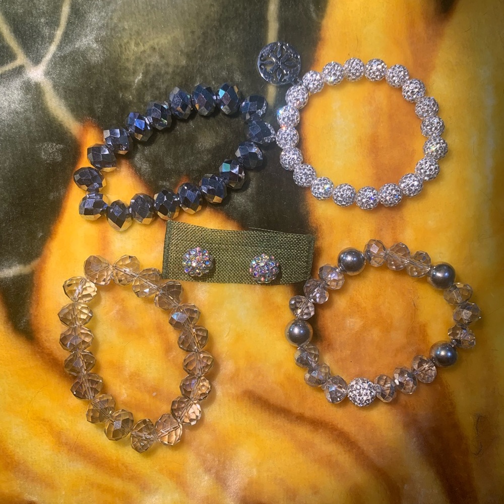 Silver Bracelets and Earrings